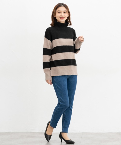 Honeys（ハニーズ）の「【ハニぽか】暖デニムスキニー６４丈（股下６４ｃｍ）（デニムパンツ・レディース・インディゴブルー/ワンウォッシュ・SS/S/M/L/LL）」の18枚目の写真