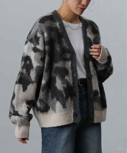 【セール】レオパードジャガードカーディガン（カーディガン/ボレロ）｜COLONY 2139（コロニートゥーワンスリーナイン）