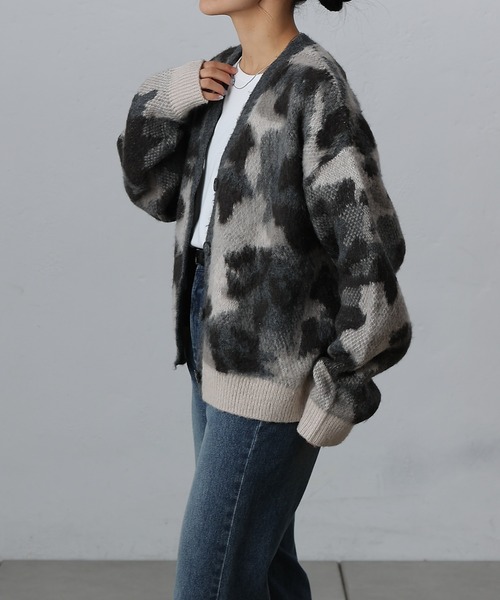【セール】レオパードジャガードカーディガン（カーディガン/ボレロ）｜COLONY 2139（コロニートゥーワンスリーナイン）