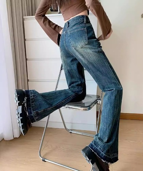 REBALANCE（リバランス）の「フレアデニムパンツ（デニムパンツ・レディース・B/A・LARGE/MEDIUM/SMALL）」の5枚目の写真