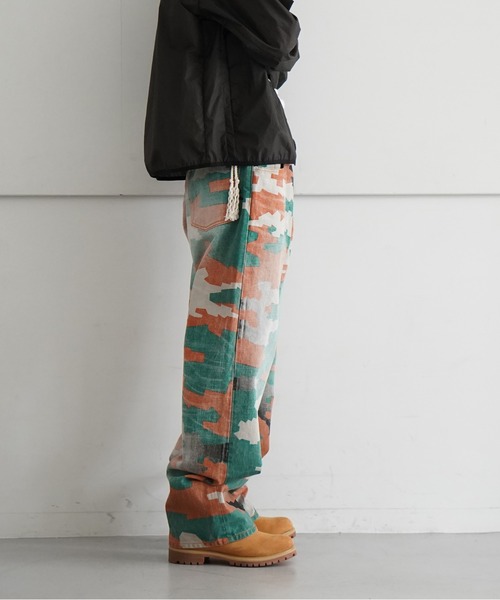 パンツ FAKE AS FLOWERS Gamo aged denim pants FAF（フェイク アス フラワーズ）の「FAKE AS FLOWERS GAMO AGED