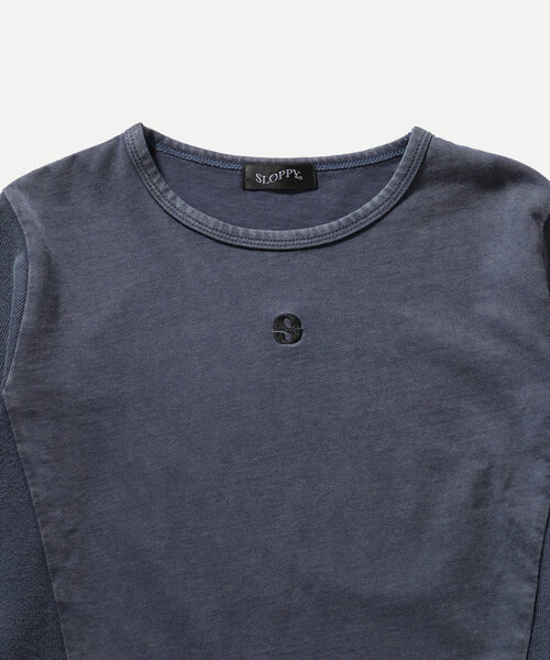 WHO'S WHO gallery(フーズフーギャラリー)の「【SLOPPY/スロッピー】リブ切り替えトップス(Tシャツ/カットソー・レディース・ライトグレー/ブルー系その他/ネイビー/チャコールグレー・FREE)」の12枚目の写真