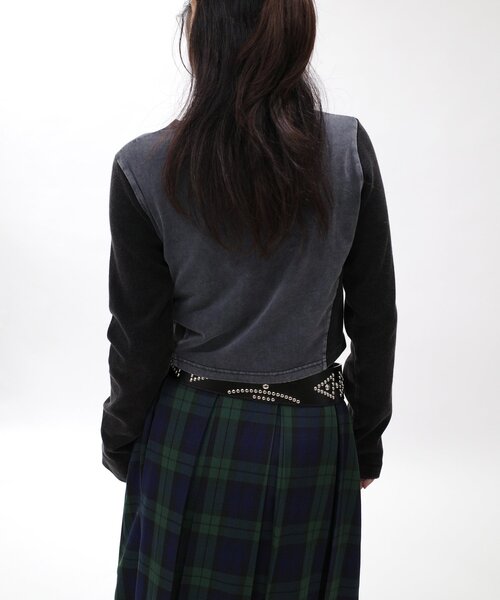 WHO'S WHO gallery(フーズフーギャラリー)の「【SLOPPY/スロッピー】リブ切り替えトップス(Tシャツ/カットソー・レディース・ライトグレー/ブルー系その他/ネイビー/チャコールグレー・FREE)」の9枚目の写真