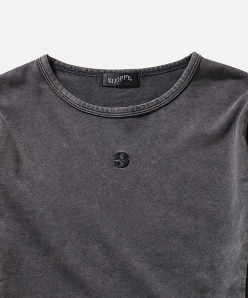 WHO'S WHO gallery(フーズフーギャラリー)の「【SLOPPY/スロッピー】リブ切り替えトップス(Tシャツ/カットソー・レディース・ライトグレー/ブルー系その他/ネイビー/チャコールグレー・FREE)」の7枚目の写真