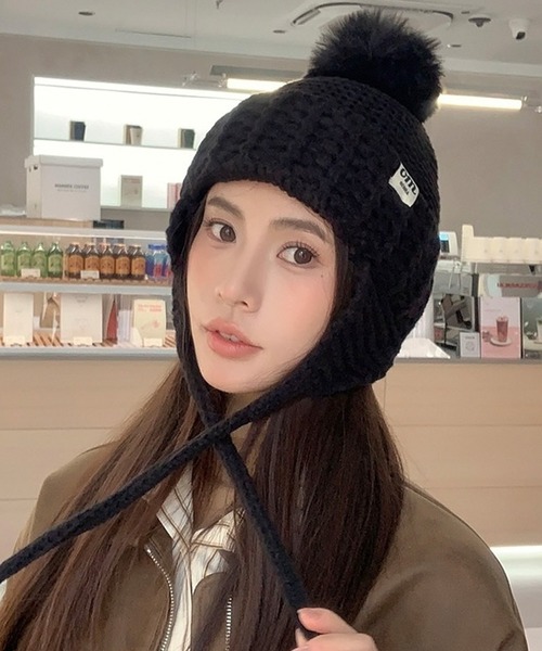 shopnikoniko（ショップニコニコ）の「ニット帽 耳当て付き