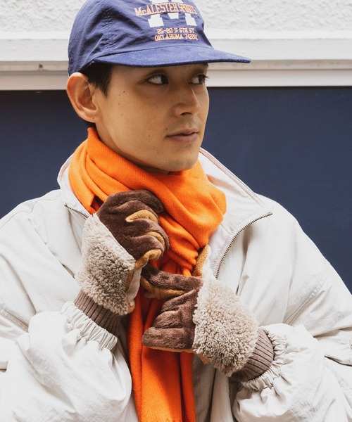 niko and...（ニコアンド）の「カラーワイドストール（マフラー・メンズ・ベージュ/オレンジ/グレー/ブラック・FREE）」の8枚目の写真