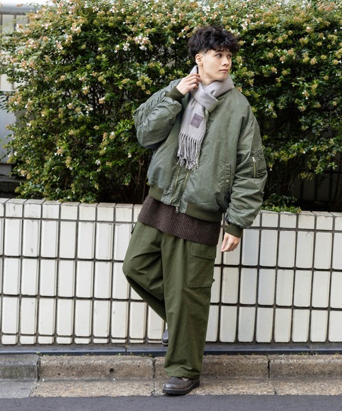 niko and...（ニコアンド）の「カラーワイドストール（マフラー・メンズ・ベージュ/オレンジ/グレー/ブラック・FREE）」の19枚目の写真