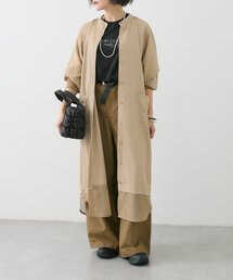 裾シアーストライプワンピース 【SUM1 STYLE】