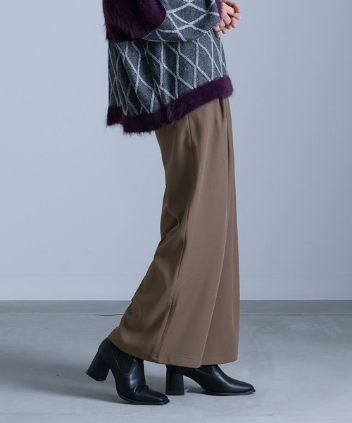 ayakawasaki weekend❤︎pants ブラウン セール】『タックポケットワイドパンツ』（スラックス）｜kOhAKU