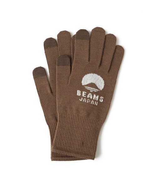BEAMS JAPAN(ビームス ジャパン)の「【別注】tet. / ビームス ジャパン ロゴ グローブ Vol.2 Men(手袋・メンズ・グレー/ネイビー/オレンジ/ブラウン/ブラック/ブルー系その他3/ダークブラウン/ベージュ/インディゴブルー・ONE SIZE)」の5枚目の写真
