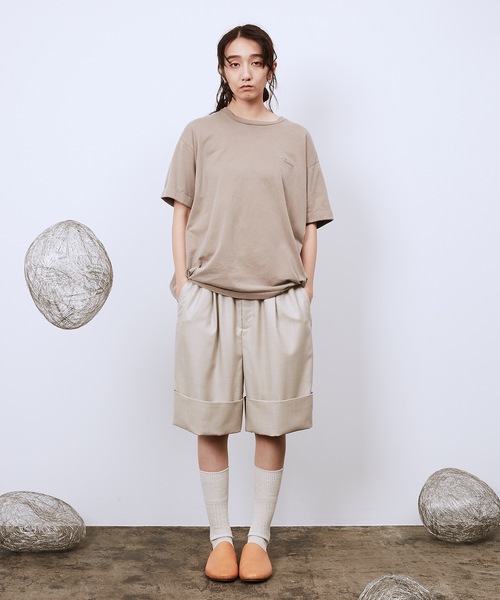 Dulcamara（ドゥルカマラ）の「よそいきダブルヘムショートPT（スラックス・メンズ・ブラック/ベージュ系/ミックスグレー・0/1）」の9枚目の写真