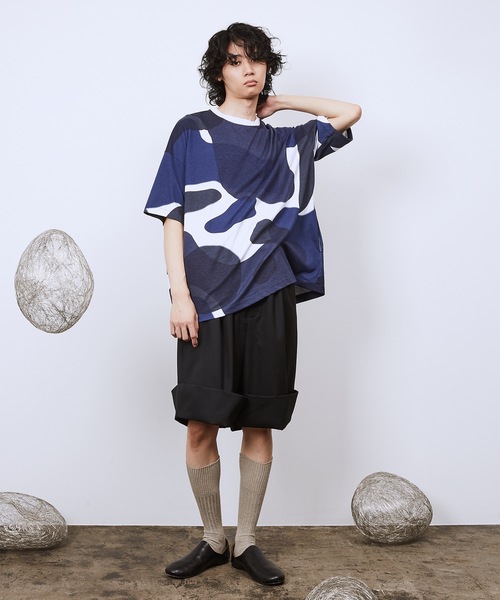 Dulcamara（ドゥルカマラ）の「よそいきダブルヘムショートPT（スラックス・メンズ・ブラック/ベージュ系/ミックスグレー・0/1）」の16枚目の写真