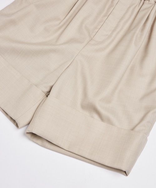 Dulcamara（ドゥルカマラ）の「よそいきダブルヘムショートPT（スラックス・メンズ・ブラック/ベージュ系/ミックスグレー・0/1）」の22枚目の写真