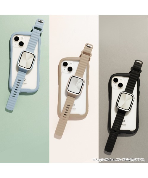 iFace(アイフェイス)の「Apple Watch Series 11/10(42mm/46mm)/9/8/7(41mm/45mm)/SE(第3/2/1世代)/6/5/4(40mm/44mm) 専用 iFace Reflection強化ガラス 一体型 ケース(デジタル腕時計・レディース・ベージュ/ブラック/サックスブルー・40mm/41mm/44mm/45mm/42mm/46)」の5枚目の写真