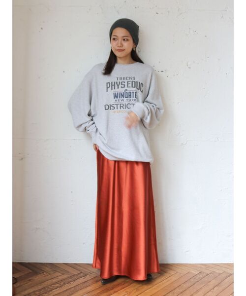 Ungrid(アングリッド)の「サテンフレアスカート(スカート・レディース・ブラック/オレンジ/シルバー・FREE)」の14枚目の写真