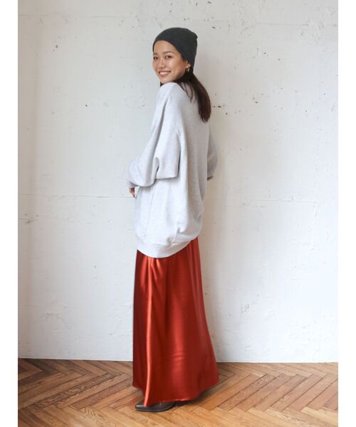 Ungrid(アングリッド)の「サテンフレアスカート(スカート・レディース・ブラック/オレンジ/シルバー・FREE)」の15枚目の写真