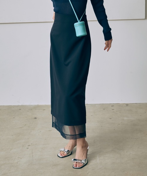 セール】【Set Up】Sheer Layered I-Line Skirt（スカート）｜EN