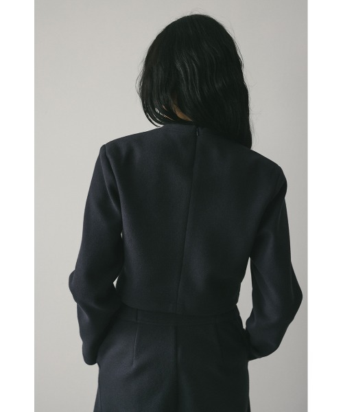 STYLEMIXER（スタイルミキサー）の「ストレッチメルトンショートトップ（Tシャツ/カットソー・レディース・ネイビー/アイボリー・FREE）」の18枚目の写真