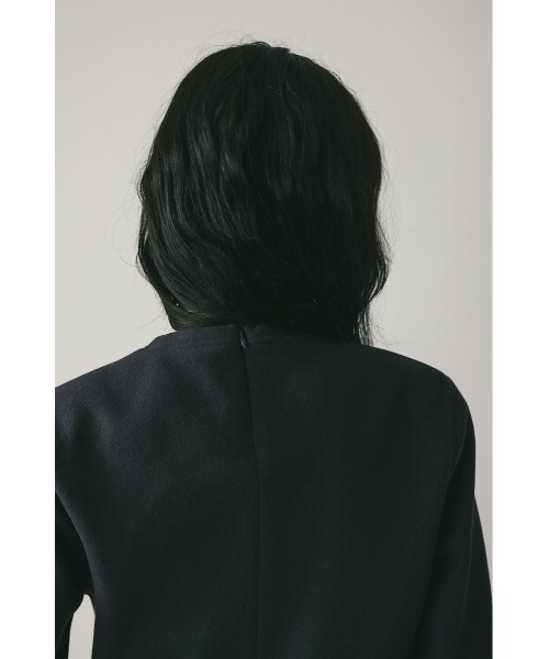 STYLEMIXER（スタイルミキサー）の「ストレッチメルトンショートトップ（Tシャツ/カットソー・レディース・ネイビー/アイボリー・FREE）」の19枚目の写真