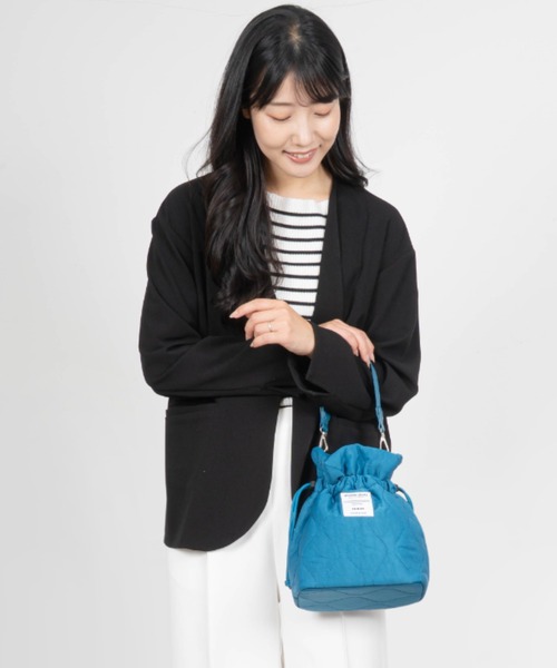 Jolie Joli(ジョリージョリ)の「【Jolie Joli/ジョリージョリ】巾着バッグ キルティングナイロンハンドバッグ(ハンドバッグ・レディース・ブラック/ブラウン/グレー/ブルー・FREE)」の17枚目の写真