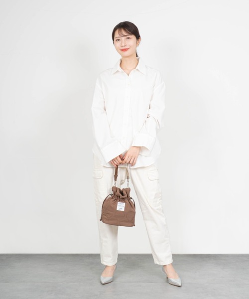 Jolie Joli(ジョリージョリ)の「【Jolie Joli/ジョリージョリ】巾着バッグ キルティングナイロンハンドバッグ(ハンドバッグ・レディース・ブラック/ブラウン/グレー/ブルー・FREE)」の10枚目の写真