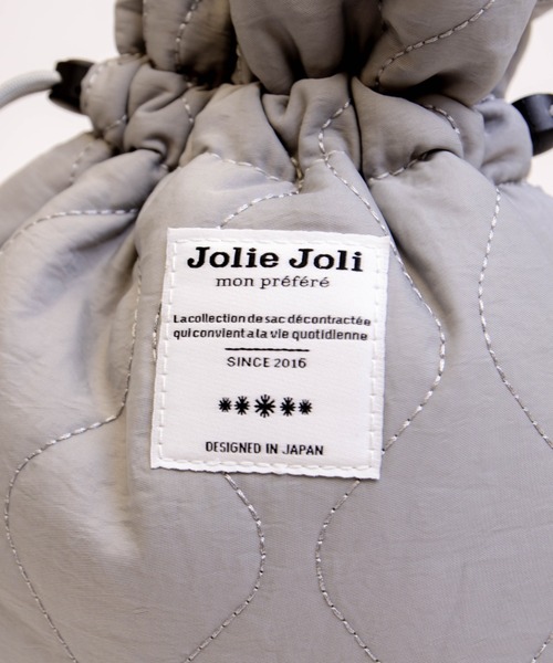 Jolie Joli(ジョリージョリ)の「【Jolie Joli/ジョリージョリ】巾着バッグ キルティングナイロンハンドバッグ(ハンドバッグ・レディース・ブラック/ブラウン/グレー/ブルー・FREE)」の6枚目の写真