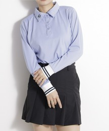 UNDOVE（アンドゥーブ）の「〈UNDOVEgolf〉【吸水速乾/ストレッチ/UV対策/衿付/プルオーバー/ゴルフウェア/レディースゴルフウェア/golf/配色ライン/初心者/中級者】吸水速乾！袖配色ライン衿付プルオーバー（ゴルフグッズ）」