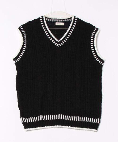 aimoha（アイモハ）の「ユニセックス ニットベスト（ベスト・レディース・ブラック/チョコ/ベージュ/ベージュ系その他・MEDIUM/LARGE/X-LARGE/XX-LARGE/XXX-LARGE）」の8枚目の写真