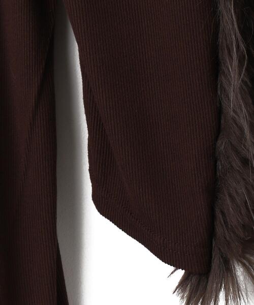 dispark（ディスパーク）の「DISPARK/フェイクファーリボンカーデ（カーディガン/ボレロ・レディース・ベージュ/ブラウン・FREE）」の16枚目の写真