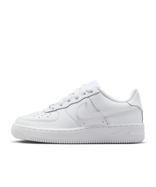 NIKE(ナイキ)の「ナイキ エア フォース 1 LE ジュニアシューズ / Nike Air Force 1 LE Big Kids' Shoes FV5951-111 White(スニーカー・キッズ・ホワイト・23/24/25/22/21.5/20/21/22.5/24.5/23.5/20.5)」の2枚目の写真