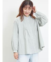 Samansa Mos2 | 肩レースピンタックブラウス(シャツ/ブラウス)