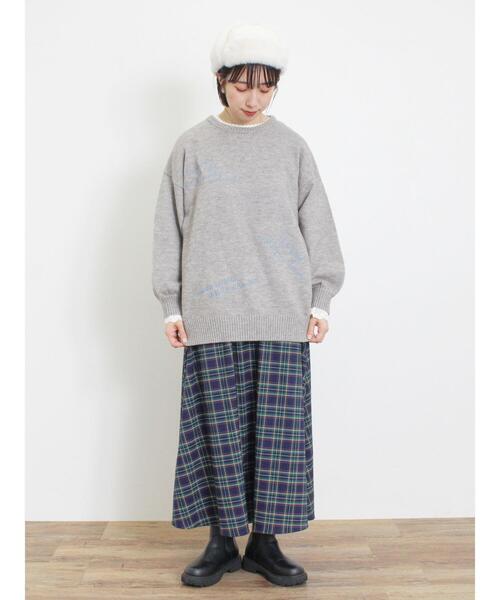 Samansa Mos2(サマンサ モスモス)の「◎【マシンウォッシャブル】手描き風刺繍ニット(ニット/セーター・レディース・ベージュ/ネイビー/グレー・F)」の15枚目の写真