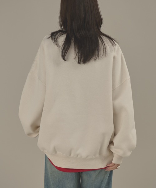 MERLOT（メルロー）の「エンジェルプリント裏起毛スウェット（スウェット・レディース・アイボリー/ライトグレー・FREE）」の11枚目の写真