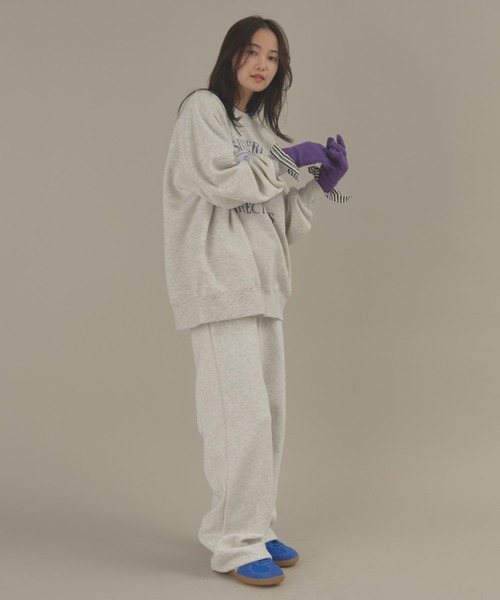 MERLOT（メルロー）の「エンジェルプリント裏起毛スウェット（スウェット・レディース・アイボリー/ライトグレー・FREE）」の16枚目の写真