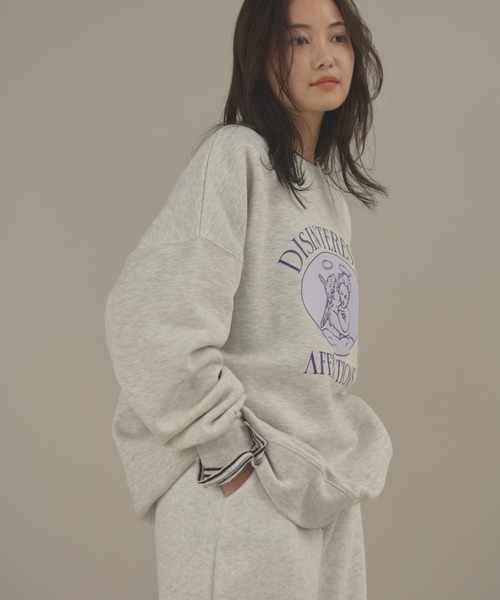 MERLOT（メルロー）の「エンジェルプリント裏起毛スウェット（スウェット・レディース・アイボリー/ライトグレー・FREE）」の21枚目の写真