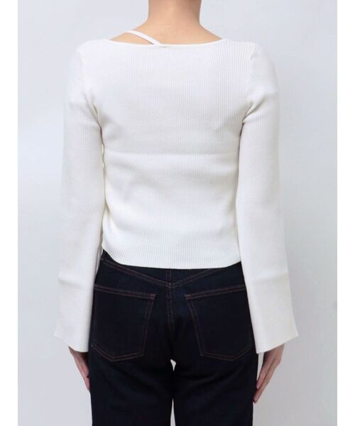 MERCURYDUO(マーキュリーデュオ)の「アシメドロストリブニット(ニット/セーター・レディース・オフホワイト/ブラック/ピンク・FREE)」の16枚目の写真