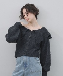 【ZOZO限定】オフショル２WAYビッグカラーカーデ