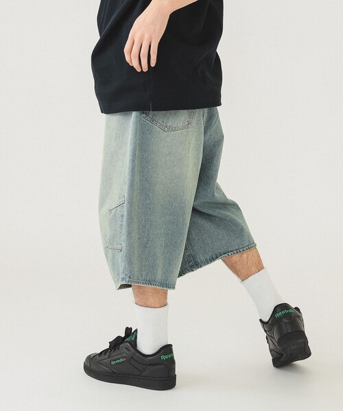 BEAMS(ビームス)の「5ポケット クウォーターレングス ワイドデニム(デニムパンツ・メンズ・ブラック/ブルー/ホワイト・XL/L/M/S)」の6枚目の写真