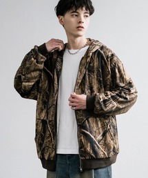 Rocky Monroe（ロッキーモンロー）の「リアルツリープリント裏毛フルジップパーカー（パーカー・メンズ）」