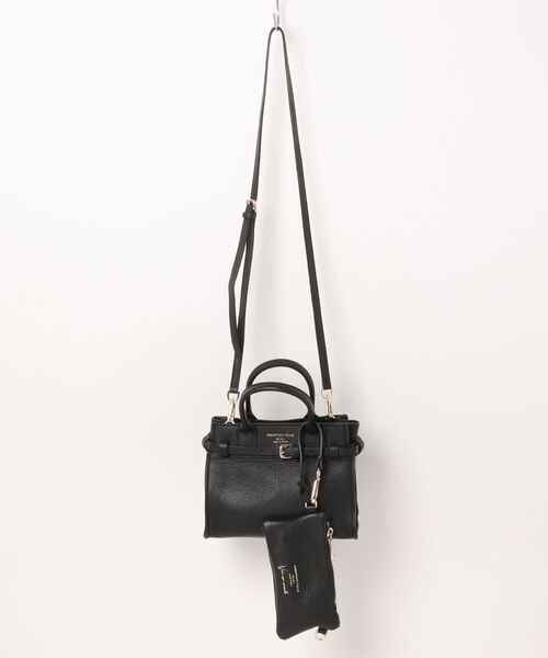 CHRISTIAN VILLA（クリスチャンヴィラ）の「【CHRISTIAN VILLA】スモールサイズレザーハンドバッグ(Q56406)（ハンドバッグ・レディース・ライトグレー/ブラック・ALL）」の2枚目の写真