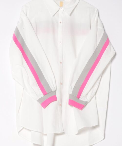 Ｑ　ヨークリブドッキングシャツ キュー Q ヨークリブドッキングシャツ （グレー×パープル