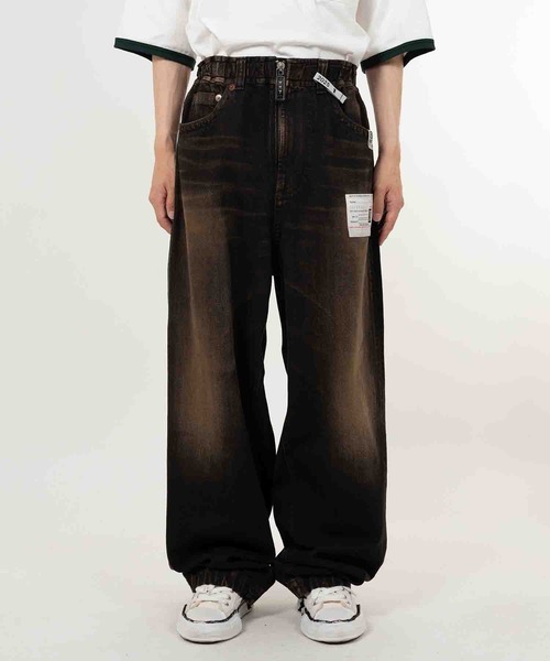 THE PERMANENT EYE（ザパーマネントアイ）の「【MIHARAYASUHIRO/ミハラヤスヒロ】AMATEUR SEWN WIDE JEAN（デニムパンツ・メンズ・インディゴブルー/ブラック・44/46）」の4枚目の写真