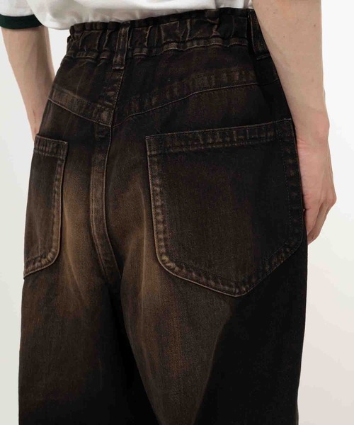 THE PERMANENT EYE（ザパーマネントアイ）の「【MIHARAYASUHIRO/ミハラヤスヒロ】AMATEUR SEWN WIDE JEAN（デニムパンツ・メンズ・インディゴブルー/ブラック・44/46）」の9枚目の写真