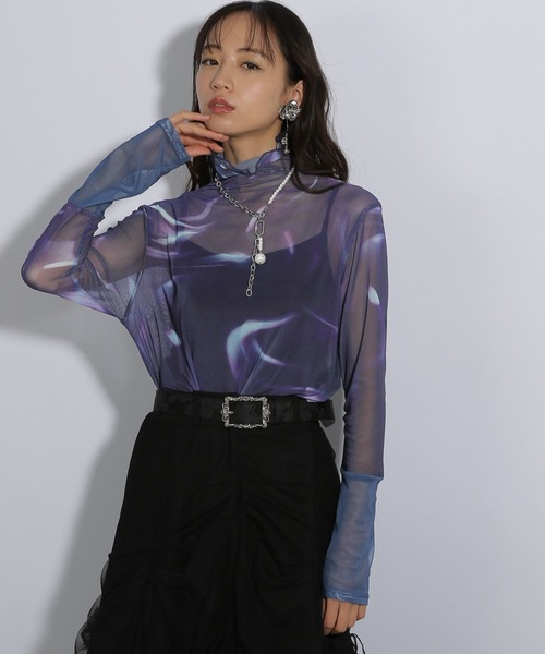 HARE(ハレ)の「リフレクションガラシアートップス(HARE)(Tシャツ/カットソー・レディース・パープル/オレンジ・FREE)」の20枚目の写真