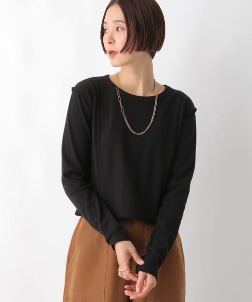 【lefty14さん専用】 リブクロップド長袖プルオーバー 242673（Tシャツ/カットソー
