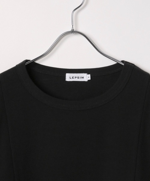 リブクロップド長袖プルオーバー 242673（Tシャツ/カットソー