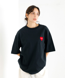 【POLeR/ポーラー】PRM WASH STEAMED /HAMS/ HEART/CHENILLE EMB TEE/ワンポイント 刺繍Tシャツ / ハンバーガー/ハート