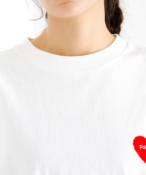 POLeR(ポーラー)の「【POLeR/ポーラー】PRM WASH STEAMED /HAMS/ HEART/CHENILLE EMB TEE/ワンポイント 刺繍Tシャツ / ハンバーガー/ハート(Tシャツ/カットソー・メンズ・ブラック系その他2/ホワイト系その他2/ブラック系その他/ブルー系その他/ブルー系その他2/ホワイト系その他・M/L/XL)」の10枚目の写真