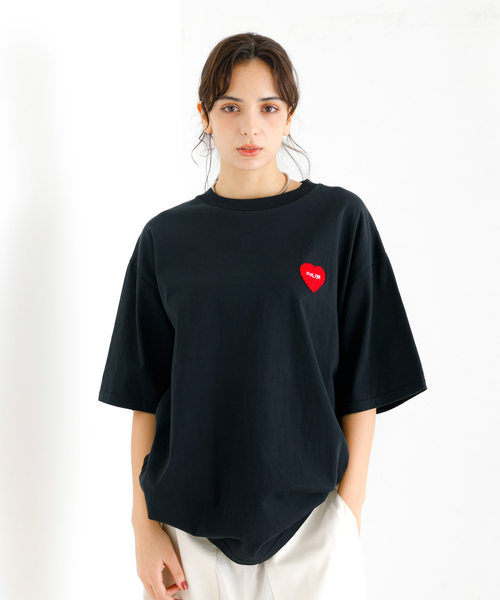 POLeR(ポーラー)の「【POLeR/ポーラー】PRM WASH STEAMED /HAMS/ HEART/CHENILLE EMB TEE/ワンポイント 刺繍Tシャツ / ハンバーガー/ハート(Tシャツ/カットソー・メンズ・ブラック系その他2/ホワイト系その他2/ブラック系その他/ブルー系その他/ブルー系その他2/ホワイト系その他・M/L/XL)」の14枚目の写真