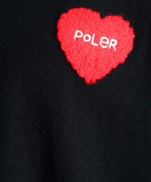 POLeR(ポーラー)の「【POLeR/ポーラー】PRM WASH STEAMED /HAMS/ HEART/CHENILLE EMB TEE/ワンポイント 刺繍Tシャツ / ハンバーガー/ハート(Tシャツ/カットソー・メンズ・ブラック系その他2/ホワイト系その他2/ブラック系その他/ブルー系その他/ブルー系その他2/ホワイト系その他・M/L/XL)」の16枚目の写真